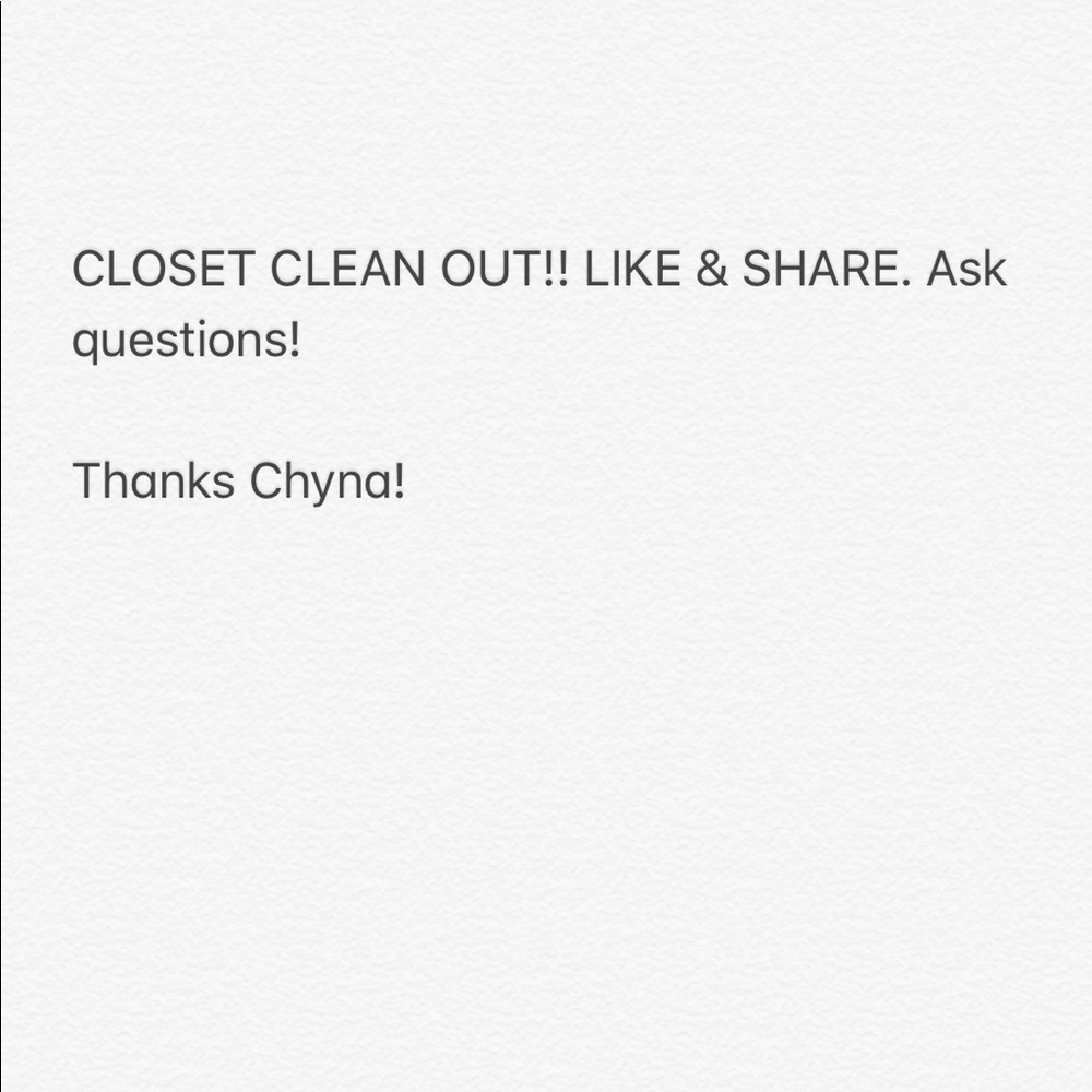 CLEANING OUT MY CLOSET. Feel free to make offers!!